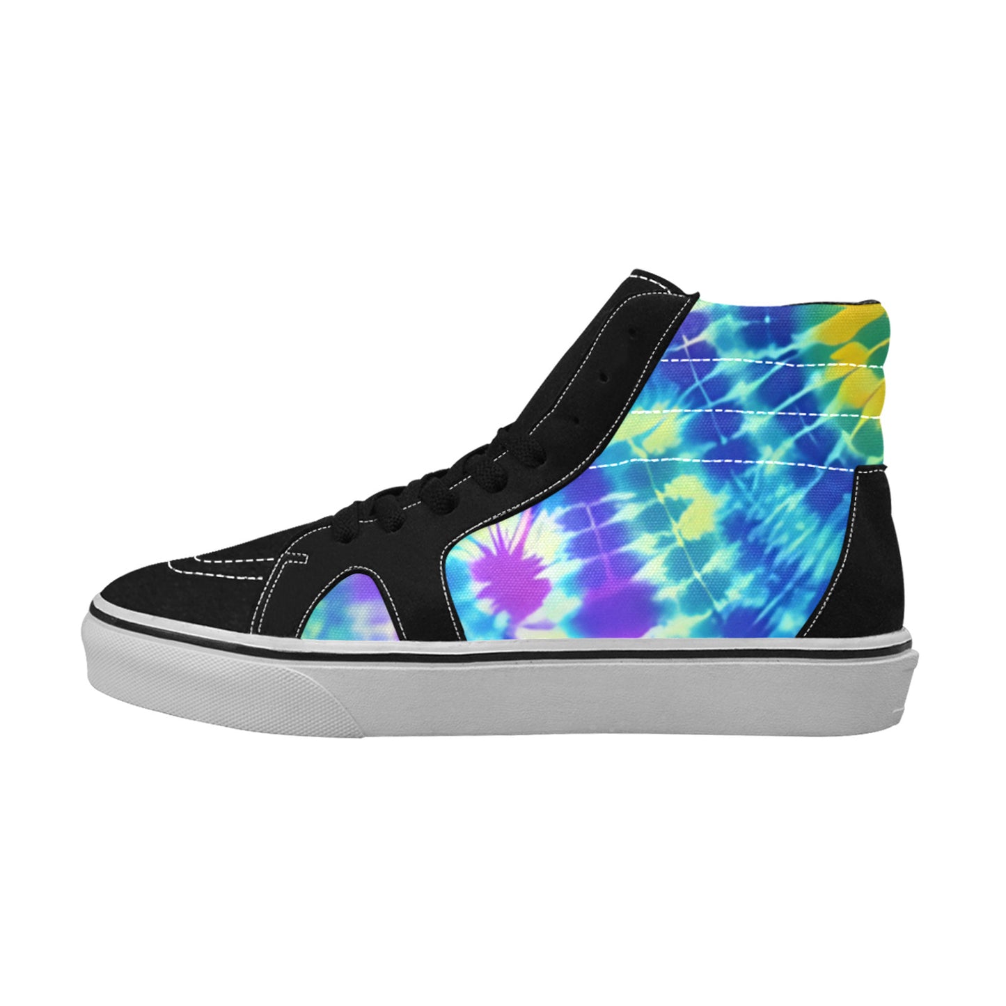 WOMEN'S Psychedelic Art Tie Dye High Top Skateboarding Dreamcore Shoes
