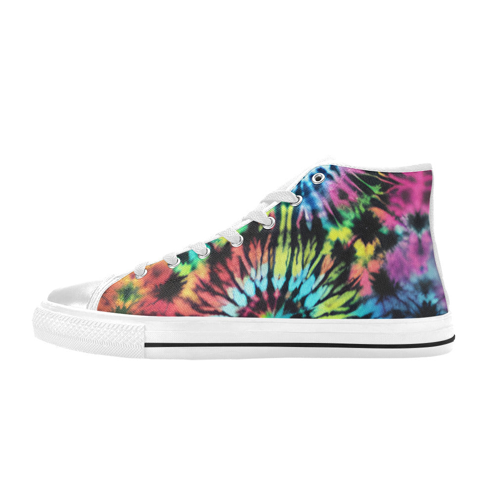 MEN'S Cc Tie Dye Art High Top Canvas Surreal Custom Sneakers