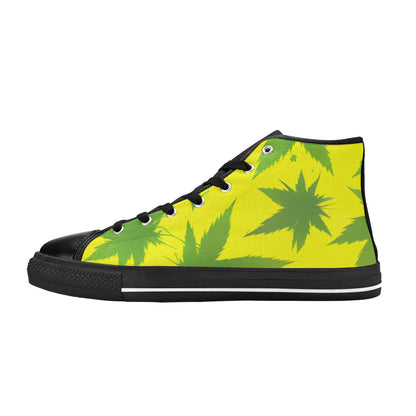 WOMEN'S Cc Weed Art High Top Canvas Neon Fantasy Shoes