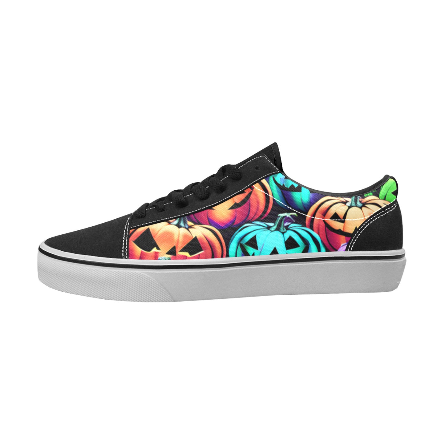 MEN'S Halloween Art 4 Low Top Skateboarding Neon Fantasy Custom Sneakers