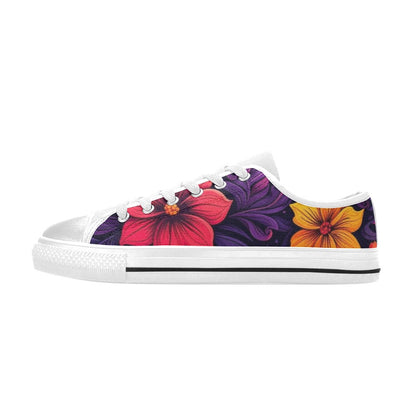 KIDS' Exotic Floral Weave Low Top Canvas Surreal Sneakers