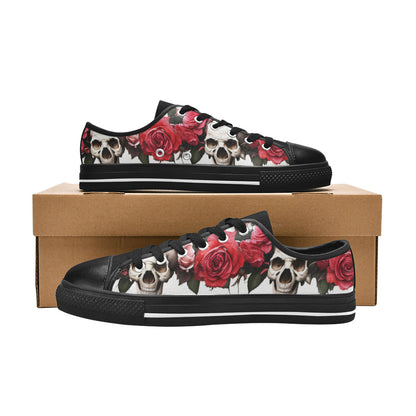 MEN'S Skulls Roses Deluxe 13 Canvas Grunge Sneakers