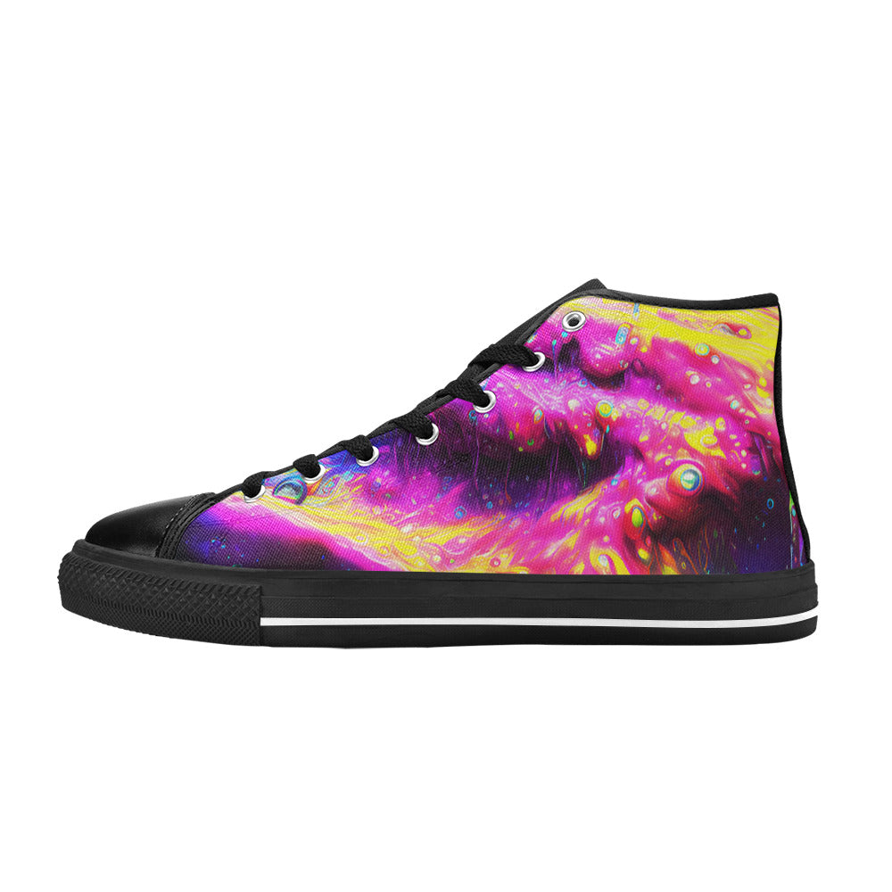 MEN'S Cc Acid Bath Drip High Top Canvas Aesthetic Sneakers