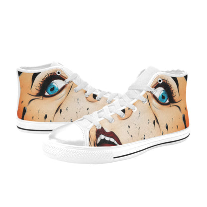 WOMEN'S Cc Pop Art 3 High Top Canvas Neon Fantasy Sneakers