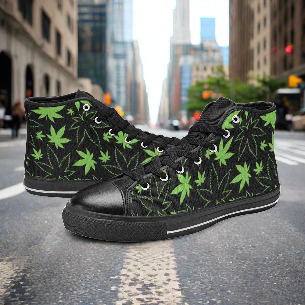 Koi Crimson Black Wearable MEN Bold Art - Freaky Shoes | Custom Art Sneakers