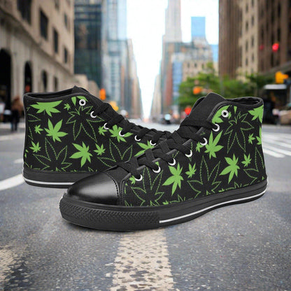 Koi Crimson Black Wearable MEN Bold Art - Freaky Shoes | Custom Art Sneakers