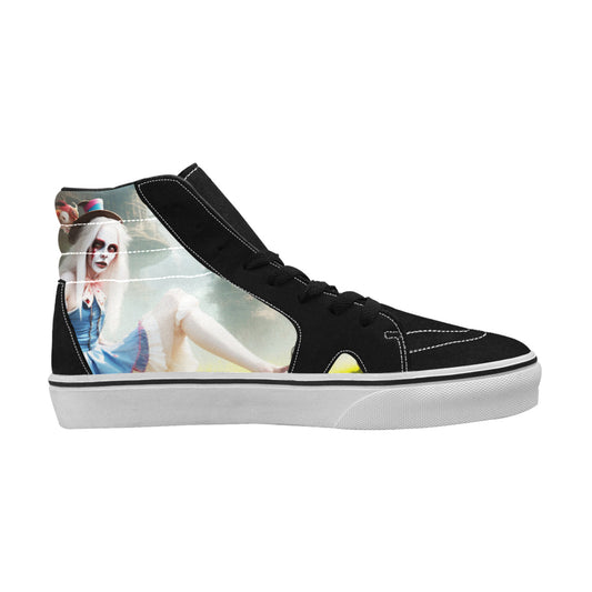 WOMEN'S Acid Creepy Wonderland Psychedelic High Top Skateboarding Surreal Sneakers