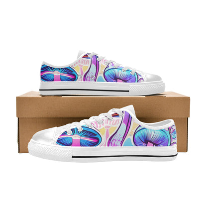 WOMEN'S Magic Mushrooms Art 4 Canvas Surreal Custom Shoes