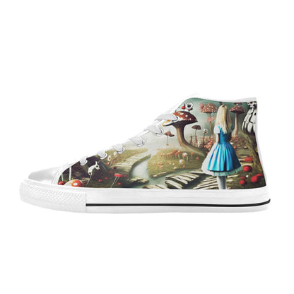 MEN'S Trippy Acid Art Creepy High Top Canvas Dreamcore Custom Shoes