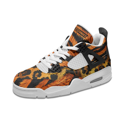 Animal Print Unisex Non Slip Lace Up Breathable Fashion Sneakers