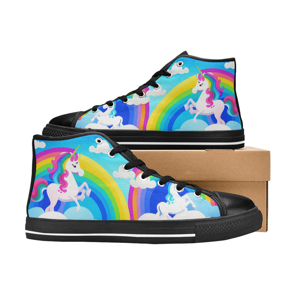MEN'S Unicorns Abstract Men’S High Top Canvas Vivid Shoes