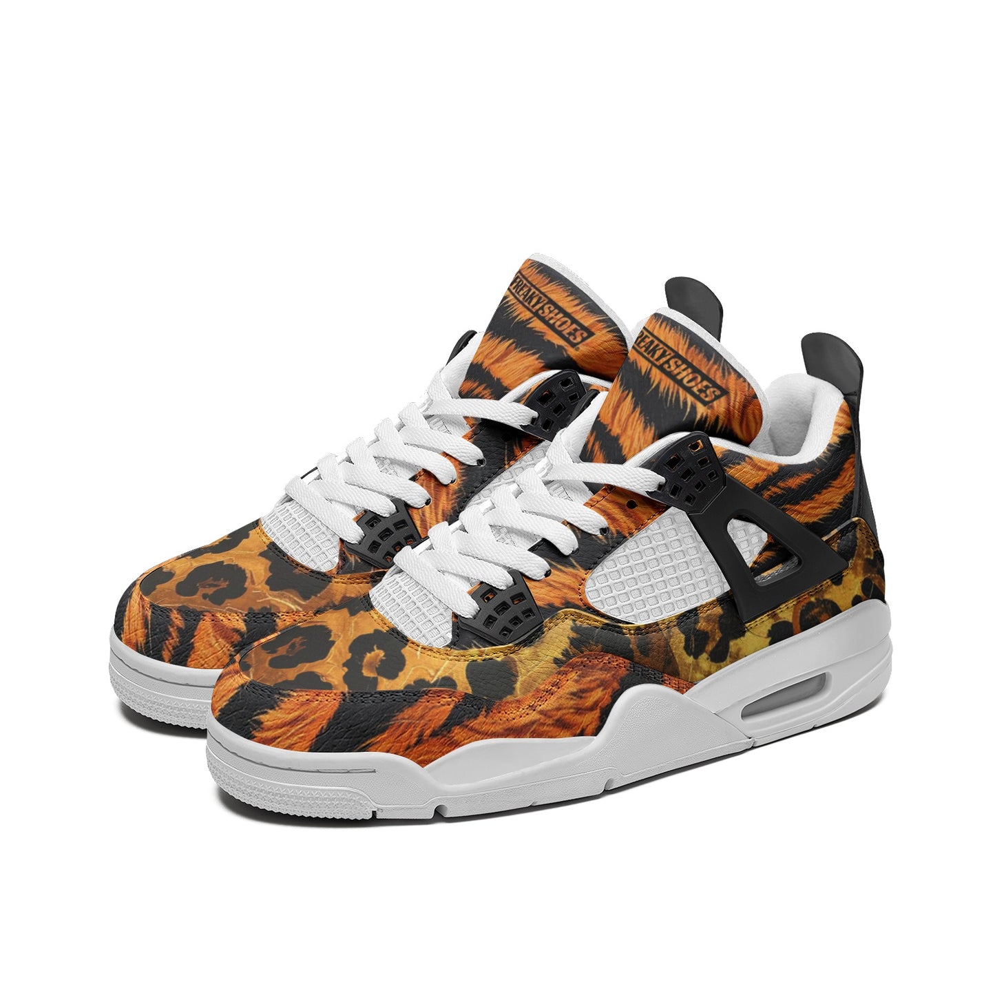 Animal Print Unisex Non Slip Lace Up Breathable Fashion Sneakers