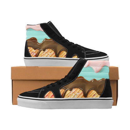 MEN'S Ice Cream Art Melting High Top Skateboarding Dreamcore Custom Sneakers