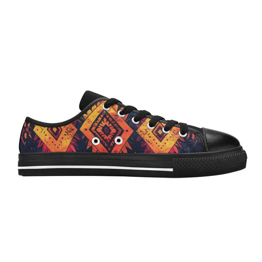 KIDS' Wild Tribal Ripple 2 Low Top Canvas Neon Fantasy Custom Shoes