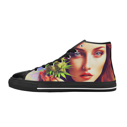 WOMEN'S 420 Woman High Top Canvas Aesthetic Custom Sneakers