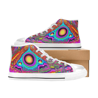 MEN'S Trippy World Art Men’S High Top Canvas Y2K Custom Shoes