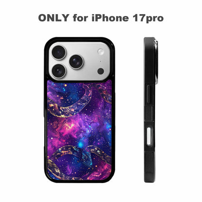 iPhone 17 Pro Case — Snake Print Galaxy Seamless Pattern Animal, Unique Phone Case Design
