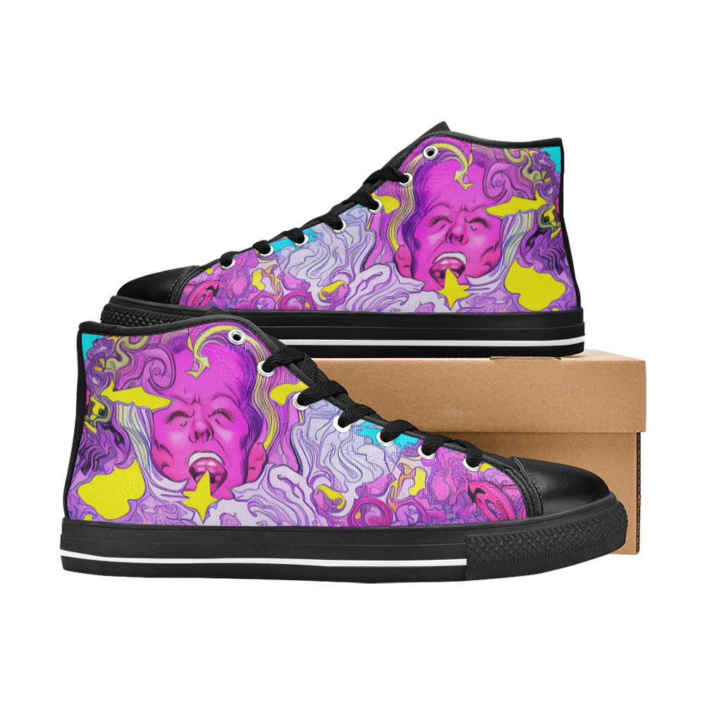 MEN'S Trip Art Men’S High Top Canvas Grunge Sneakers