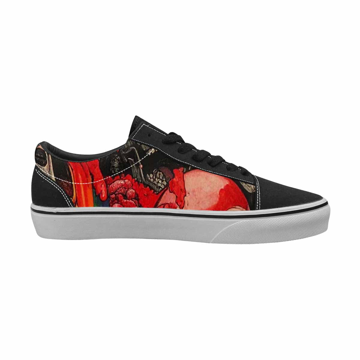 WOMEN'S Rainbow From Skull S Lace-Up Canvas Dreamlike Custom Shoes