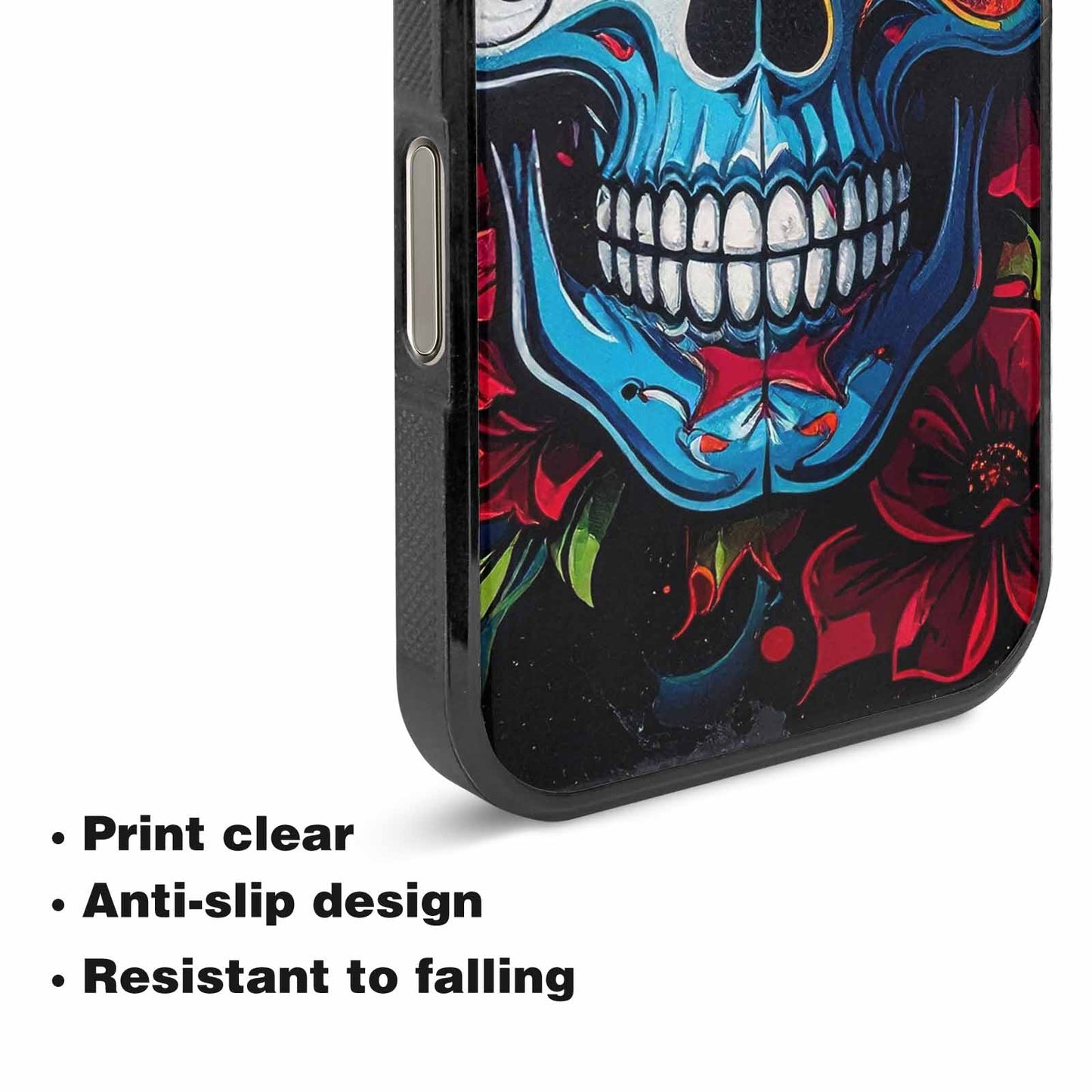 iPhone 16 Pro Max Case — Graffiti Skull Art Seamless Pattern Vibrant, Custom Made Phone Cover