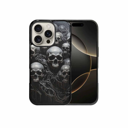 iPhone 16 Pro Case — Grey Dark Black And Grey Tones, Unique Phone Case Design