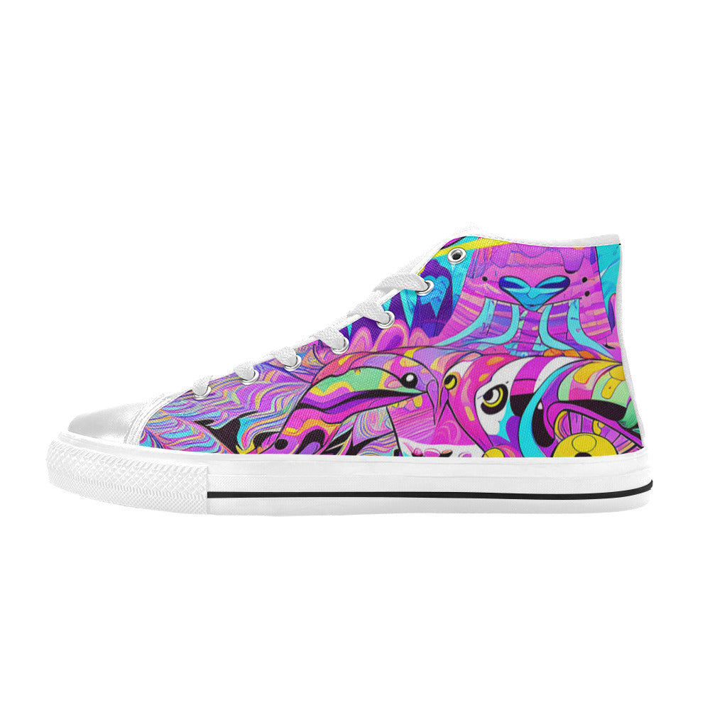 WOMEN'S Trip Art 2 High Top Canvas Vibrant Chaos Sneakers