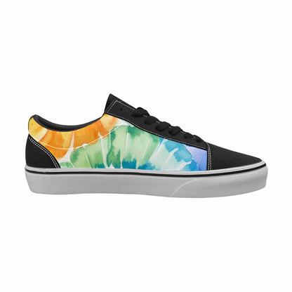 MEN'S Tie Dye Swirl Canvas Lace-Up Vibrant Chaos Sneakers