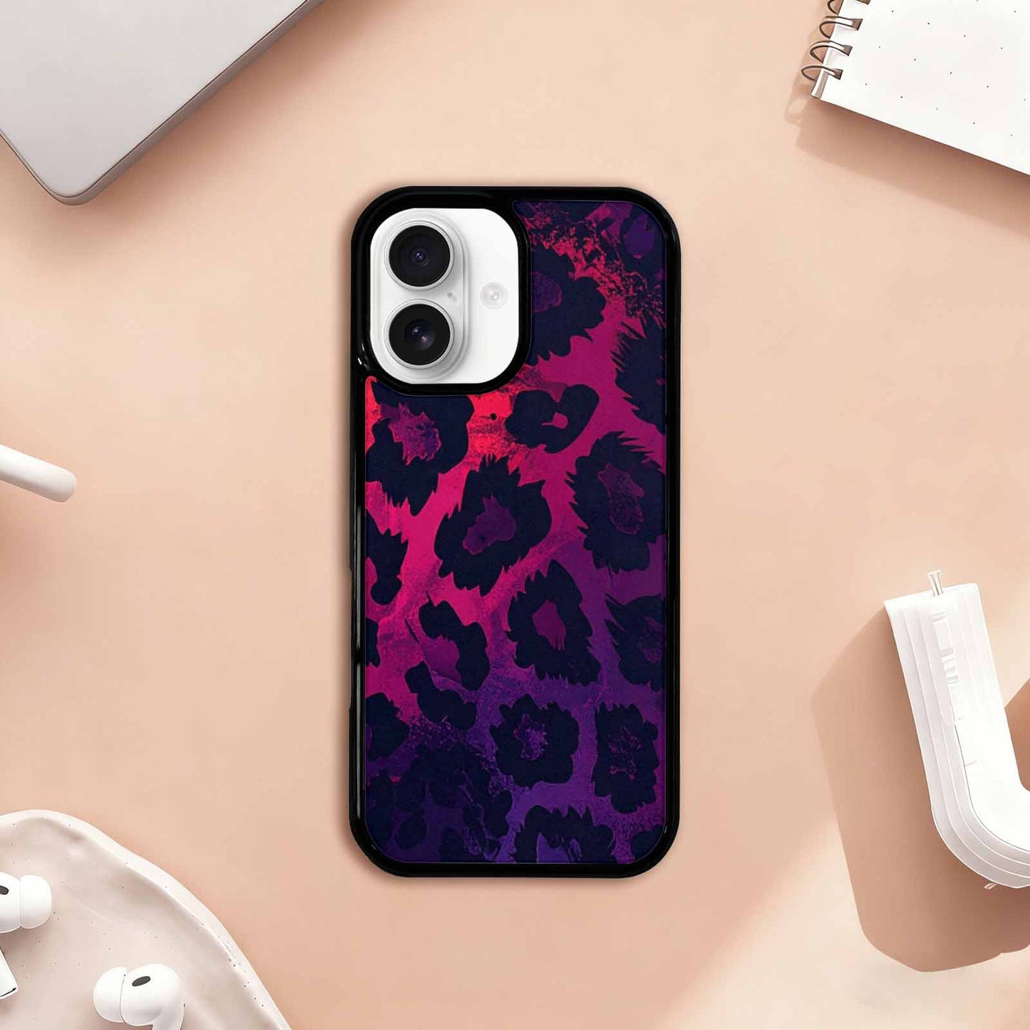 iPhone 17 Case — Leopard Print Dark Seamless Animal Print, Custom Printed Phone Case