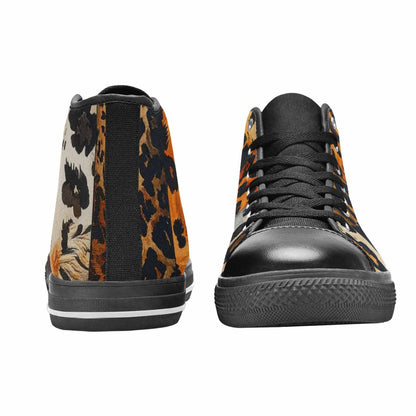 MEN'S Animal Print High Top Canvas Dark Academia Custom Sneakers