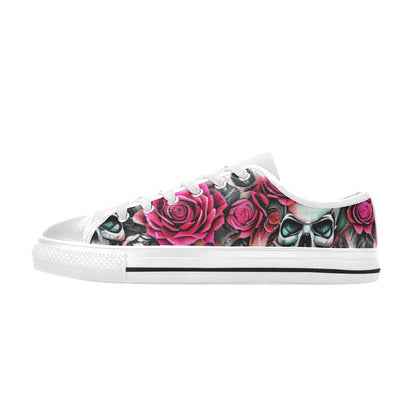 WOMEN'S Skulls Roses Deluxe 2 Canvas Dark Academia Sneakers
