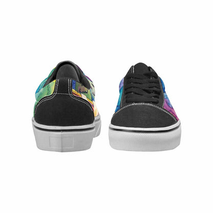 WOMEN'S Smiley Facessmiley Faces  Lace-Up Canvas Melting Art Sneakers