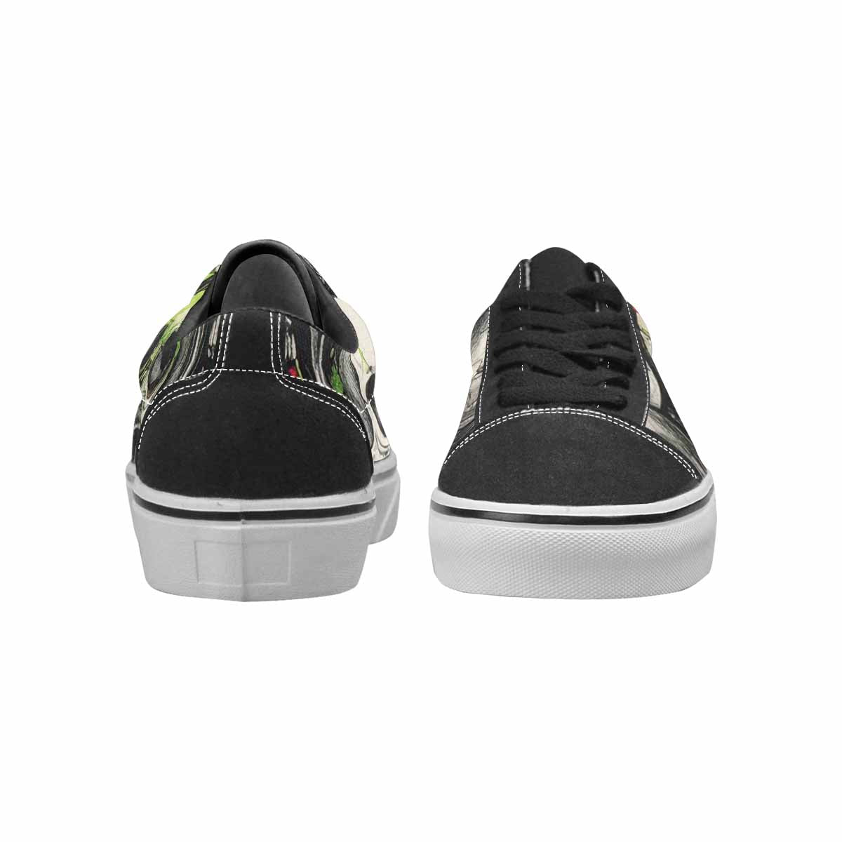 WOMEN'S Rainbow From Skull S Lace-Up Canvas Neon Fantasy Shoes