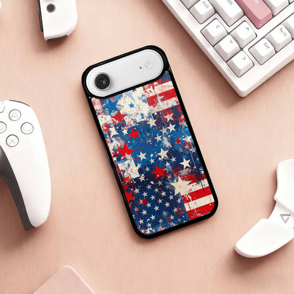 iPhone 17 Air Case — Patriotic Stars And Stripes American Galaxy, Personalized Phone Case
