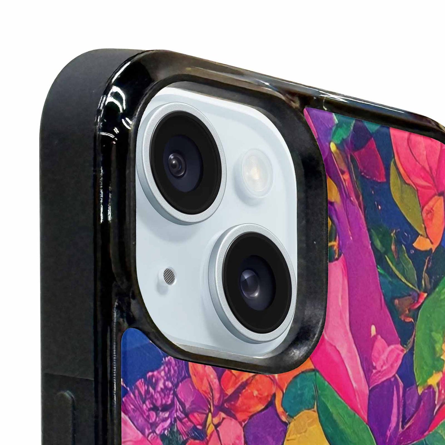 iPhone 15 Plus Case — Polysexual Flag Color Theme Small Rainbow, Custom Print Case Cover