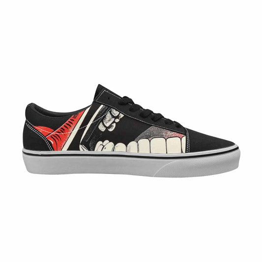 WOMEN'S Googly Cartoon Mouths Canvas Lace-Up Dark Academia Shoes