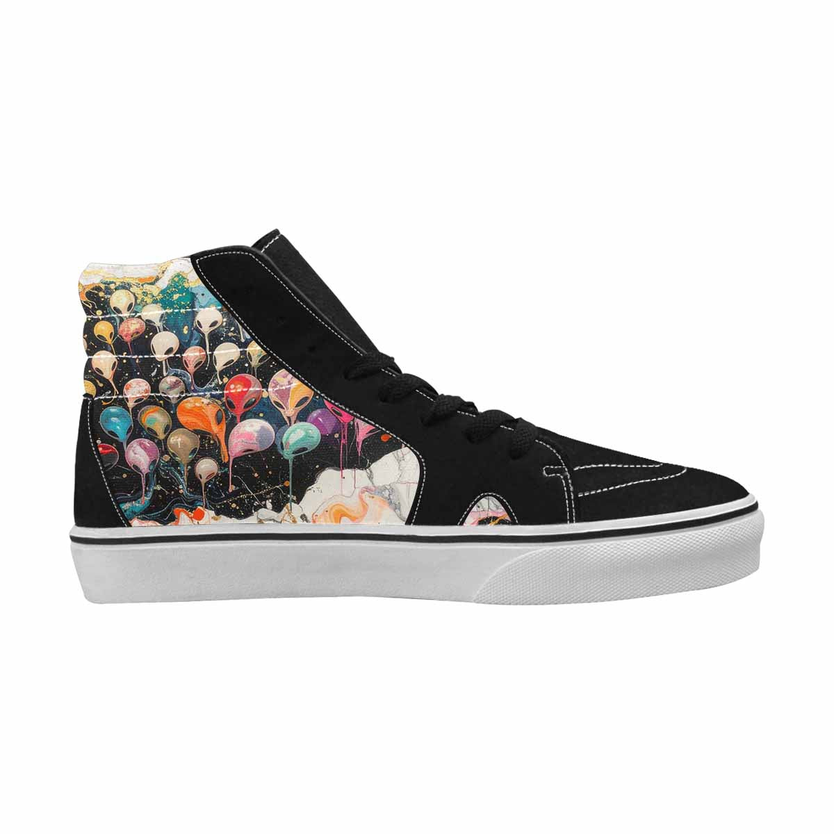 MEN'S Aliens  Marble Aliens High Top Canvas Melting Art Custom Sneakers