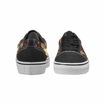 WOMEN'S Skulls - Flaming Canvas Lace-Up Neon Fantasy Shoes