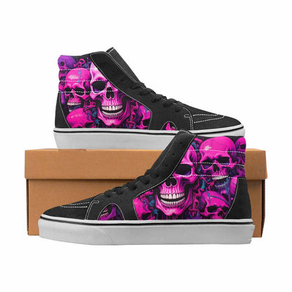 WOMEN'S Skulls High Top Canvas Graphic Print Aesthetic All Over Print Shoes