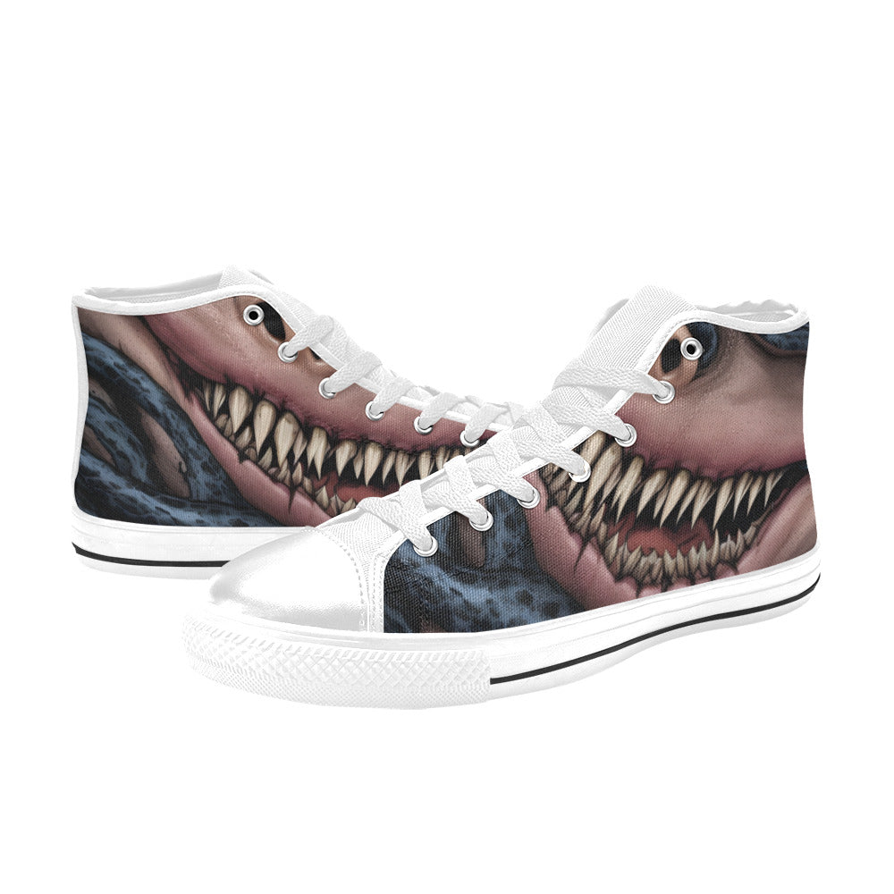 WOMEN'S Cc Demon Art Long High Top Canvas Surreal Sneakers