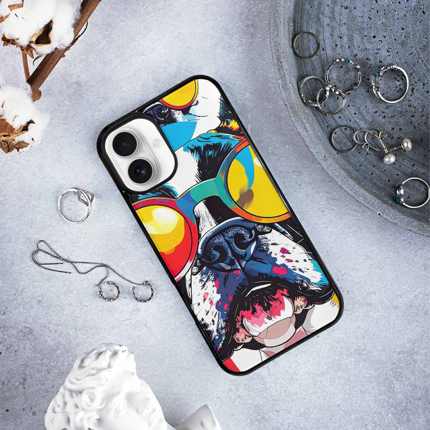 iPhone 16 Plus Case — French Bulldog Pop Art Pattern, Personalized Phone Case