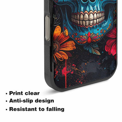 iPhone 16 Pro Max Case — Graffiti Skull Art Seamless Pattern Vibrant, Custom Designed Case Cover
