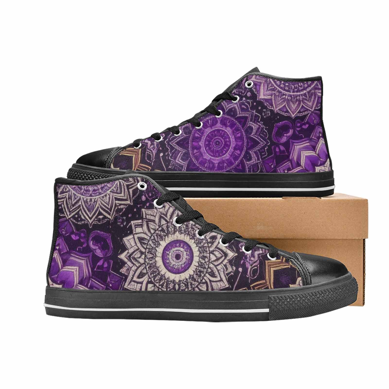 WOMEN'S Mandala High Top Canvas Cottagecore Custom Shoes