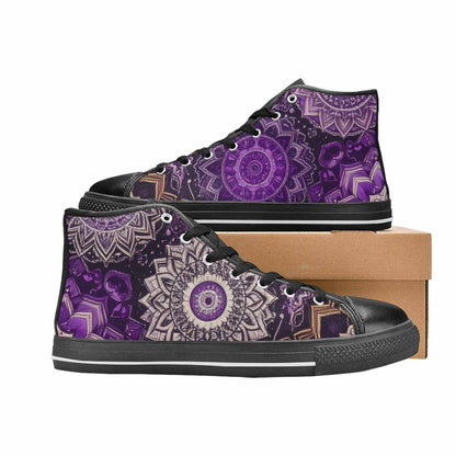 WOMEN'S Mandala High Top Canvas Cottagecore Custom Shoes