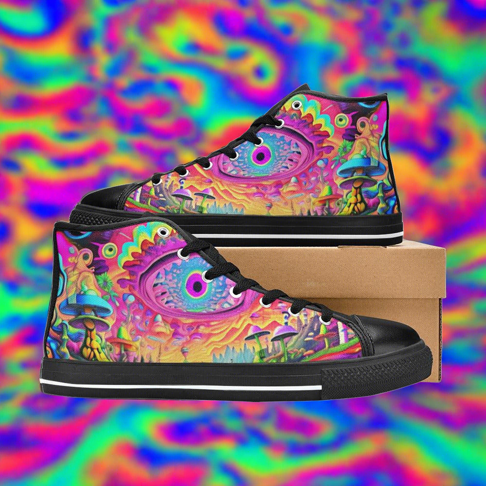 Mermaid Dark Cosmic Wearable WOMEN Bold Art - Freaky Shoes | Custom Art Sneakers