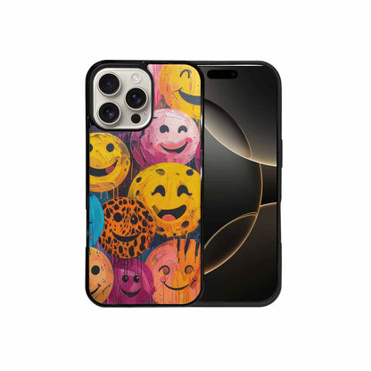 iPhone 16 Pro Max Case — Smiley Faces Animal Printsmile, Custom Made Phone Cover