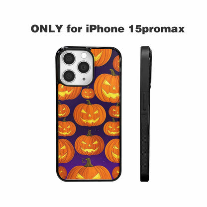 iPhone 15 Pro Max Case — Halloween Jackolantern Purple Sky Custom, Customized Protective Case