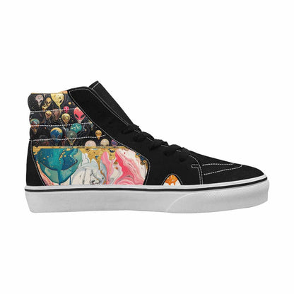 MEN'S Aliens  Marble Aliens High Top Canvas Vibrant Chaos Sneakers