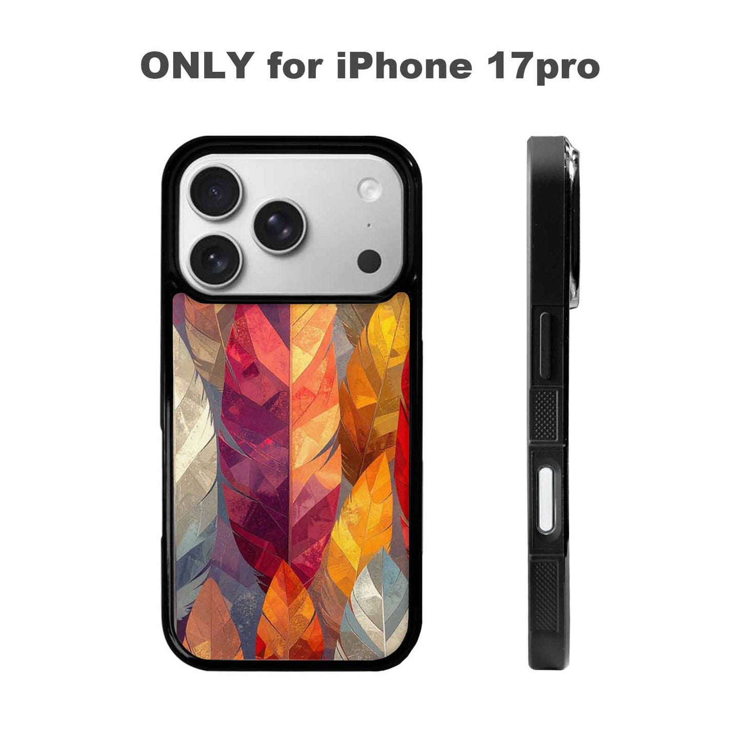iPhone 17 Pro Case — Retro New Year Feather Retro Vintage, Custom Print Case Cover