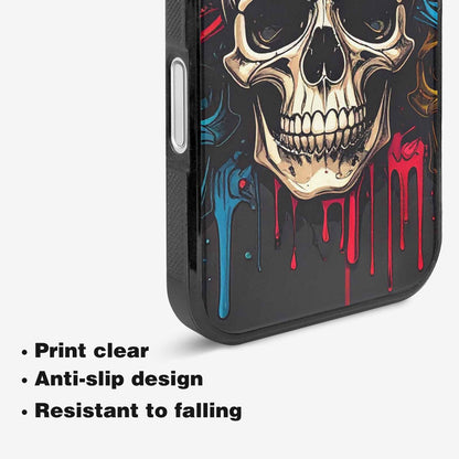 iPhone 16 Case — Dripping Skulls Collage, Original Design Phone Case