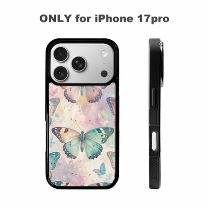 iPhone 17 Pro Case — Pastel Animal Print Butterfly Animal Print, Custom Art Phone Cover